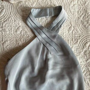 BHLDN Ruby Twist Halter - Light Blue Halter Cross Neck - Size 6 - New with Tags